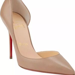🆕 Christian Louboutin Iriza 100 Half D'Orsay Heel 7.5